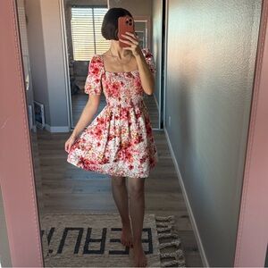 Floral Puff Sleeve Dress